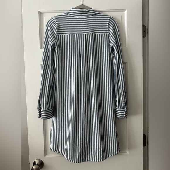 NWT Faherty Legend Striped Long Sleeve Button Down Sweater Dress - Picture 4 of 8